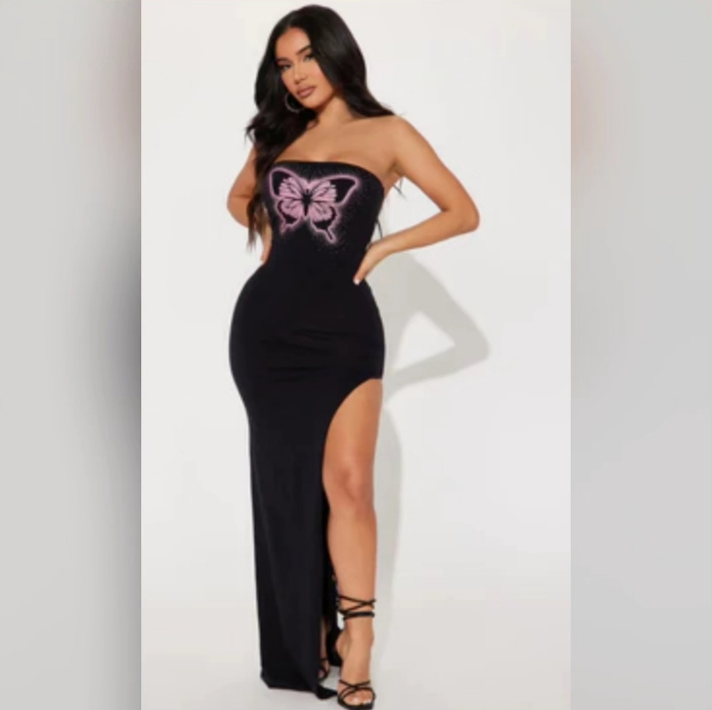 black sun dress